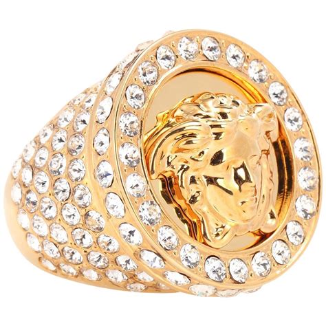 versace ring diamond|Versace ring size.